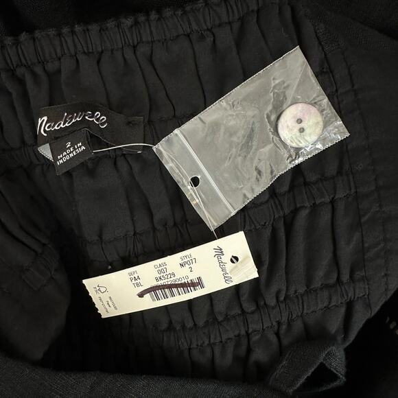 Madewell Sleeveless Wide Leg Jumpsuit 100% Linen Black Pockets Flowy US 2 NWT - Picture 9 of 16